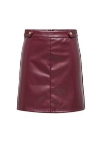 Only , Lederimitatrock »ONLISABEL HW FAUX LEATHER SKIRT PNT« , Tawny Port , S (36) , S (36) , Minirock von Only