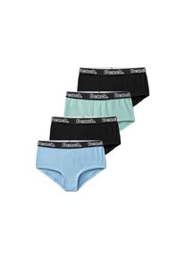 Bench. , Panty, (Packung, 4 St.), mit schwarzem Logo Webbund , hellblau / salbei / schwarz , 122/128 , 122/128 , Panty von Bench