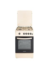 Aragaz Nobeltek NLT 5603B/G1, 50x60, Plita si Cuptor pe gaz, Grill gaz, Rotisor, Aprindere electrica, Iluminare cuptor, Siguranta plita si cuptor, Echipat cu diuze GN, diuze GPL de schimb, capac tabla (Bej)