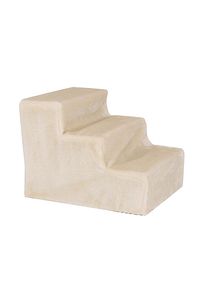 Lionto escalera con funda de felpa beige 46x36x34cm perros y gatos