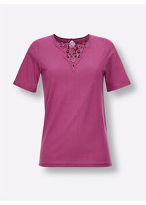 wäschepur Dames Blazershirt in heide ,maat 38, Witt, 50% Katoen, 50% Modal