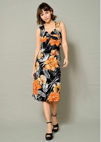 Strandkleid mit Blumendruck in multicolor - Alba Moda