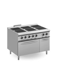 MBM Fourneau électrique inox - 6 plaques carrées - sur four - 90/120 cm - 26 kw - Lux 980 | Professionnel | HoReCa | CHR