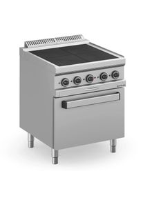 MBM Fourneau électrique inox - 4 plaques encastrées - sur four - 70/70 cm - série 77 | Professionnel | HoReCa | CHR