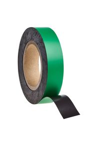 Gekleurd magneetband 30 mm | groen | 10 m | 0.85 mm, ferriet|PVC