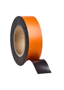 Gekleurd magneetband 40 mm | oranje | 10 m | 0.85 mm, ferriet|PVC