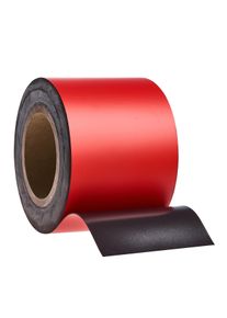Gekleurd magneetband 100 mm | rood | 10 m | 0.85 mm, ferriet|PVC