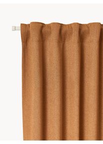 Ogenomskinliga Multibandsgardiner Joan, 2st, olika storlekar Brun Tyg B 140 x L 260 cm | Westwing Collection