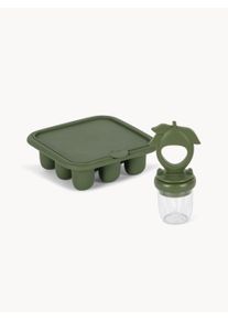 Konges Slojd Conjunto para alimentação de crianças Olivine, conjunto de Verde Conjunto com vários tamanhos