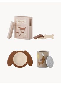 Bloomingville Mini Set de juegos de madera Charlie, 7 pzas. Beige, Marrón Madera Set de diferentes tamaños