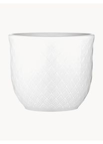 Lyngby Porcelaen Soportes de huevo de porcelana con relieves Rhombe, 2 uds. Blanco Porcelana Ø 5 x Al 5 cm