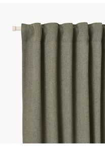 Ogenomskinliga Multibandsgardiner Joan, 2st, olika storlekar Grön Tyg B 140 x L 300 cm | Westwing Collection