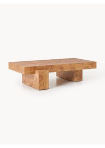 Stolik kawowy z drewna Simon Beżowy Drewno S 120 x G 80 cm | Westwing Collection