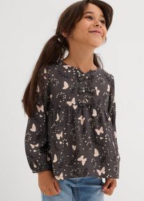 bonprix Blusa de viscosa fluida, gris, 116