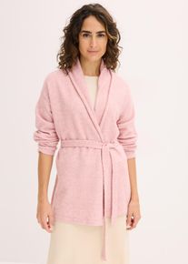 bonprix Női K&ouml;t&ouml;tt kardig&aacute;n puha Hairy Knit anyagb&oacute;l, r&oacute;zsasz&iacute;n, 40/42