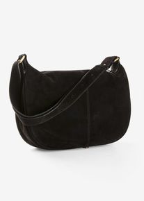 bonprix Mujer, Bolso de mano de cuero, negro, 0