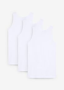 bonprix Camiseta interior con algodón orgánico suave (3 unidades), blanco, 152/158