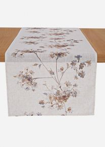 bonprix Camino de mesa con mezcla de lino, beige, LxA 30/180 cm
