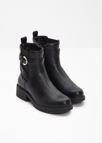 bonprix Mujer, Botas Chelsea, negro, 41