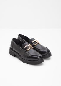 bonprix Mujer, Mocasín, negro, 40