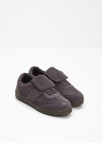 bonprix Mujer, Zapatillas de piel, gris, 37