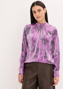 bonprix Mujer, Túnica de satén con viscosa, púrpura, 46