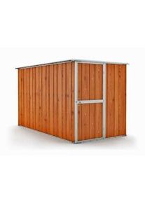Notek Box giardino casetta attrezzi in Acciaio Zincato 175x307cm x h1.82m - 95KG - 5,4mq - LEGNO
