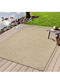 MERINOS, Teppich &raquo;Kenzy 8&laquo; rechteckig 10 mm H&ouml;he robuster In- und Outdoor Teppich im nat&uuml;rlichen Jute-Look, wetterfest, Natur, Polypropylen, B : 120 