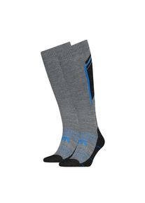 Head , Skistrümpfe »SKI BEGINNER KNEEHIGH 2P«, (2 Paar), Wollanteil , Mid Grey/strong Blue , 39-42 , 39-42 , Unisex-Skistrümpfe von Head