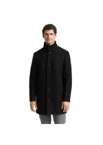 Tom Tailor, Herren, Wollmantel mit abnehmbarer Innenjacke, black, M, black, Mantel von Tom Tailor