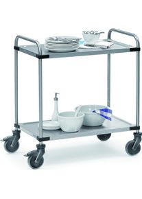 Fetra, Transportwagen, Edelstahl-Servierwagen mit 2 Böden (120 kg)