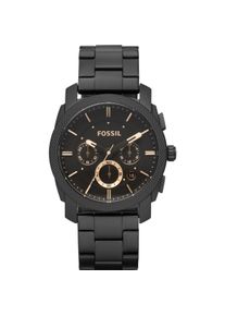 Fossil, Armbanduhr, Machine, Schwarz, (Analoguhr, Chronograph, 42 mm)