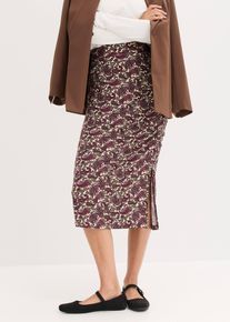 Jerseyskjørt i lett viskosemiks, beige, størrelse 36/38 (S), bonprix