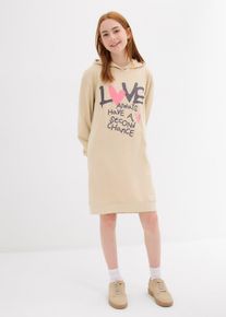 Hettegenser i 100% økologisk bomull, beige, størrelse 152/158, bonprix