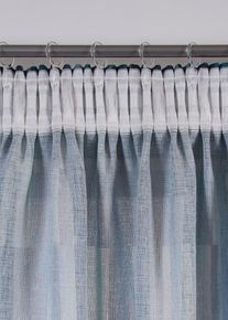 Gardin med grafisk mønster (1-pack), blå, størrelse 175x135 cm, bonprix