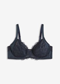 Minimizer-BH med delikate blonder, blå, størrelse 105G, bonprix