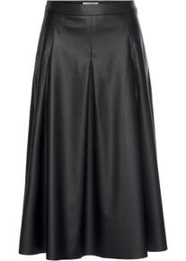 Lascana Damen Lederimitatrock in schwarz ,Größe 34, Witt, 100% Polyester