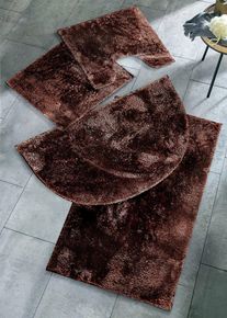 Tappeto da bagno con superficie lucida, Marrone, Taglia 2 (tappetino per wc a muro 45x50 cm), bonprix