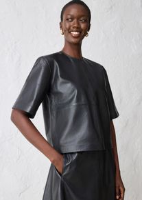 Tunica in nappa d'agnello, Nero, Taglia 44, bonprix