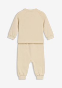 Felpa e pantaloni con cotone biologico (set 2 pezzi), Beige, Taglia 56/62, bonprix