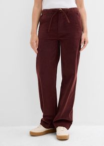 Pantaloni in velluto di misto cotone, Marrone, Taglia 48, bonprix