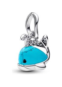 Pandora, Kettenanhänger, Türkisfarbener Wal-Anhänger, (Silber 925)