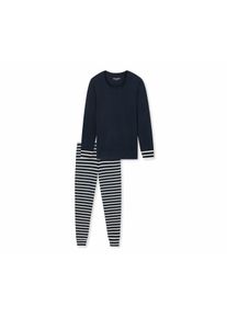 Schiesser Pyjama-Set - Damen - Gr. 36 - dunkelblau