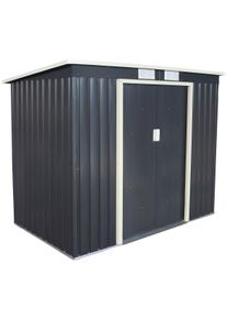 Konifera Gerätehaus »"Max" aus langlebigem Metall« inklusive Fundamentrahmen in grau