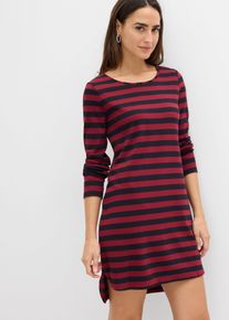 bonprix Mujer, Vestido asimétrico de algodón puro pesado, rojo, 48/50