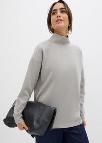 bonprix Bluza z materiału scuba ze st&oacute;jką, szary, 40/42