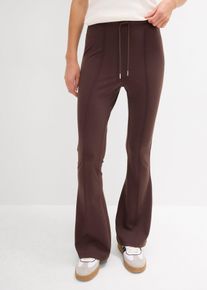 bonprix Mujer, Leggings de Punto di Roma, marrón, 44/46