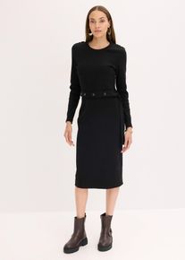 bonprix Női Midi ruha, fekete, 36/38