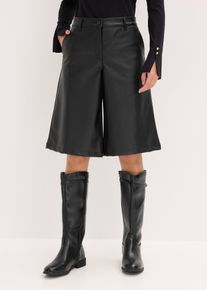 bonprix D&aacute;mska Koženkov&eacute; bermudy, čierna, 52