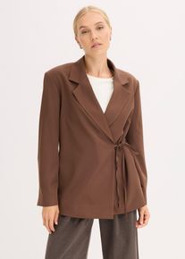 bonprix Mujer, Americana oversize, marrón, 48